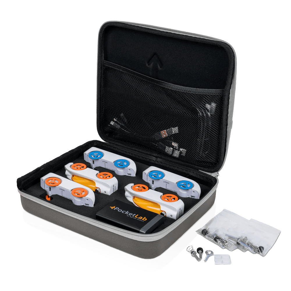 PocketLab G-Force 5-pack in case with accessories