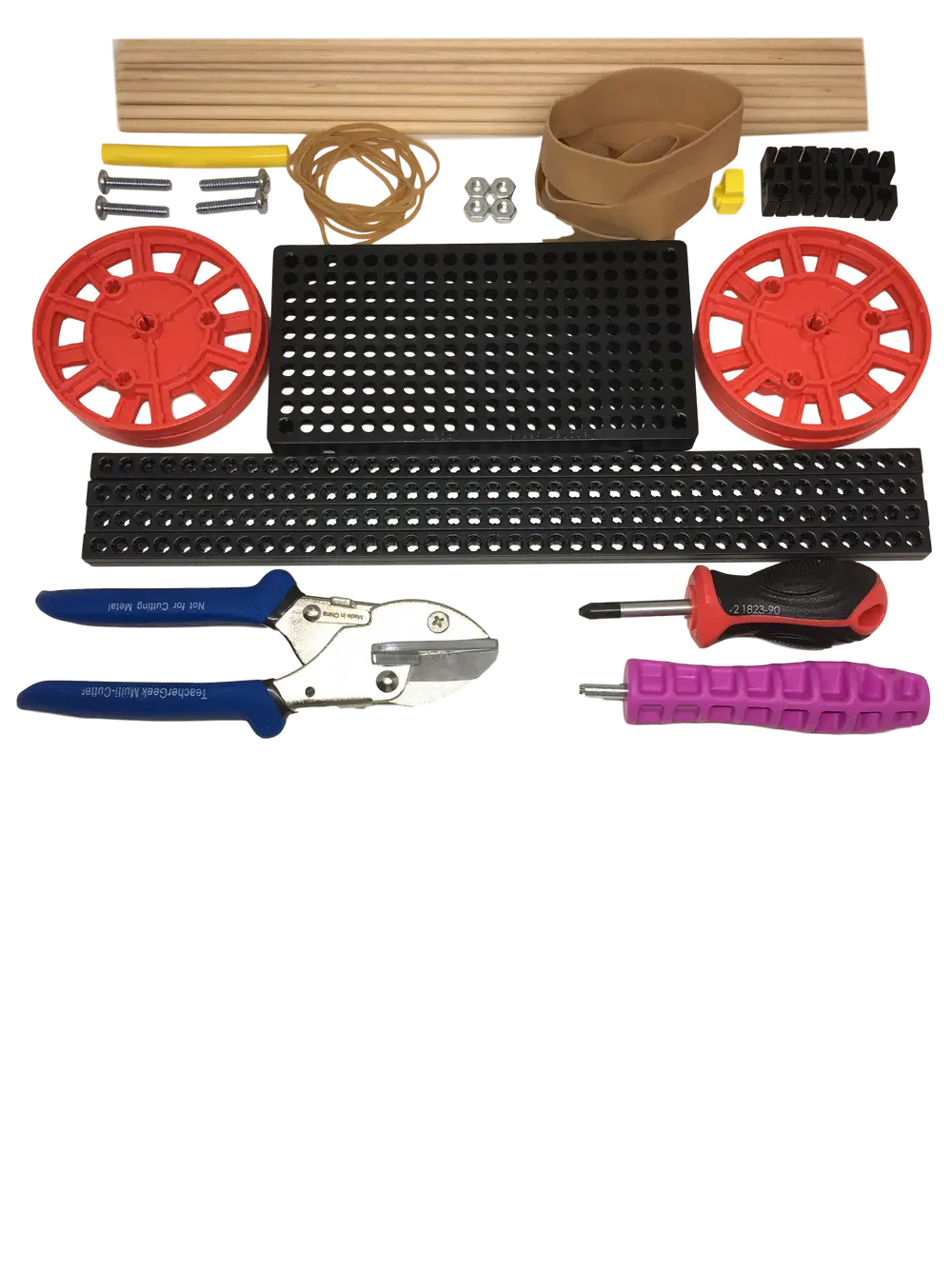 PocketLab Sail Car Kit Parts and Tools